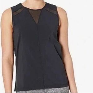 Indygena Tank Top Athletic Steek Woven Stretch Sleeveless Dark Gray Sz XL